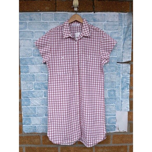 STATESIDE BUTTON DOWN PLAID DRESS  size medium - Picture 1 of 10